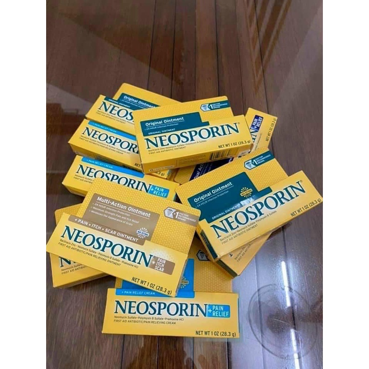 Kem Mỡ Kháng sinh - Hỗ Trợ Vết Thương bỏng Neosporin ( Nên có trong nhà ạ)  Làm lành nhanh các vết thương