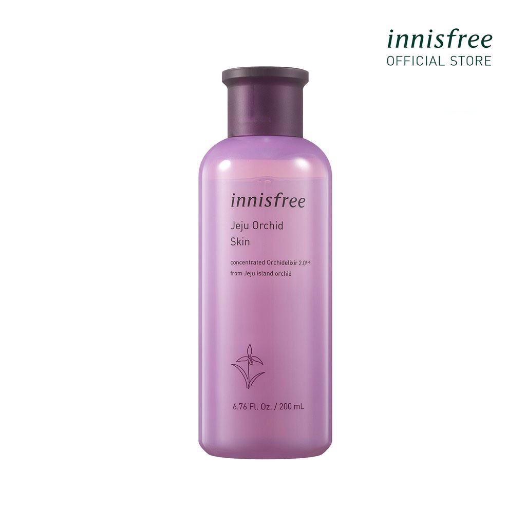 [Mã FMCGMALL -8% đơn 250K] Nước cân bằng chống lão hóa hoa lan tím Innisfree Jeju Orchid Skin 200ml