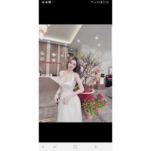 ĐẦM LƯỚI ĐÍNH CƯỜM HAI DÂY BẢN LỚN HÀNG THIẾT KẾ SIÊU HOT PU