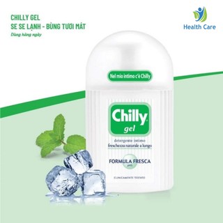 Dung dịch vệ sinh phụ nữ Chilly Gel , Delicato 200ml Se se lạnh bùn tươi mát, Dưỡng mềm mại sạch diệu êm