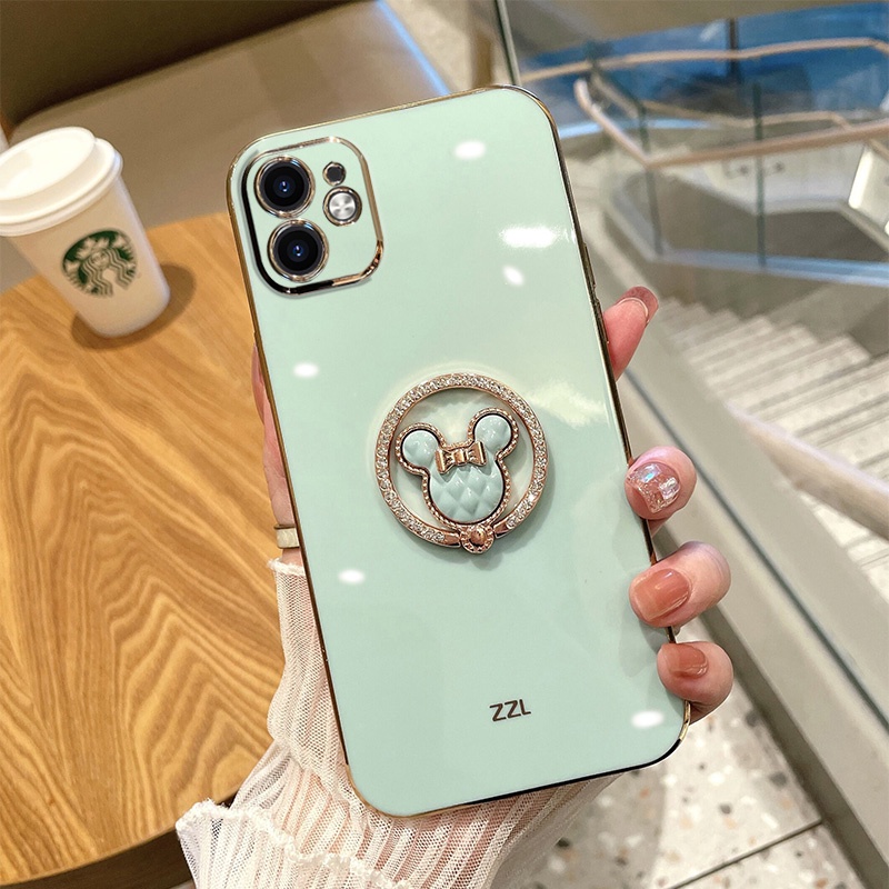 Disney Ốp Điện Thoại Hình Mickey Minnie 3D Cho iPhone 6 + 6s + 7 + 8 + xs max xr 11 pro max 12 pro max 13 pro max 14 + 14 pro max