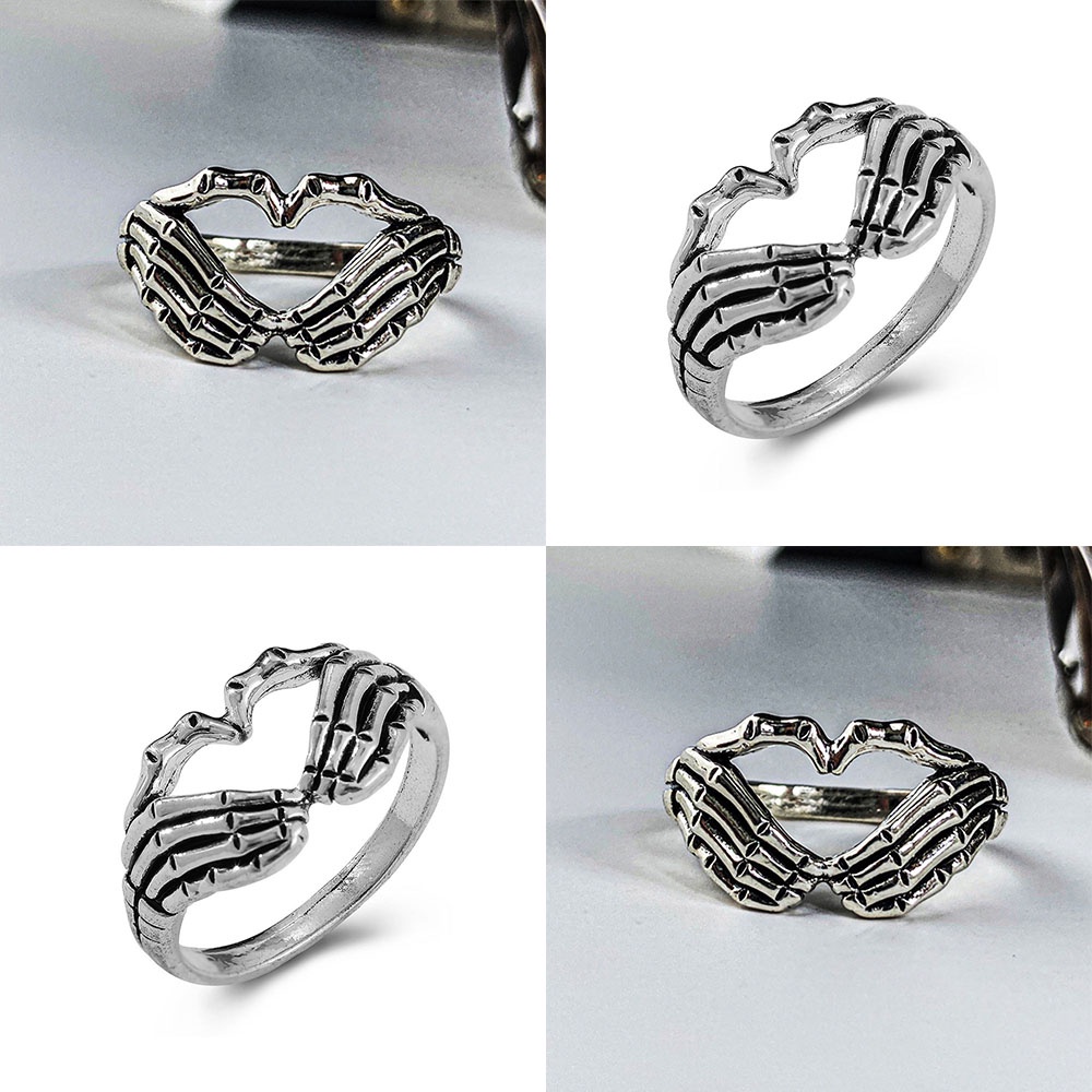 Nhẫn Đeo Tay Thời Trang Hip-hop Đường Phố Hình Đầu Lâu Năm Cánh Cho Nữ