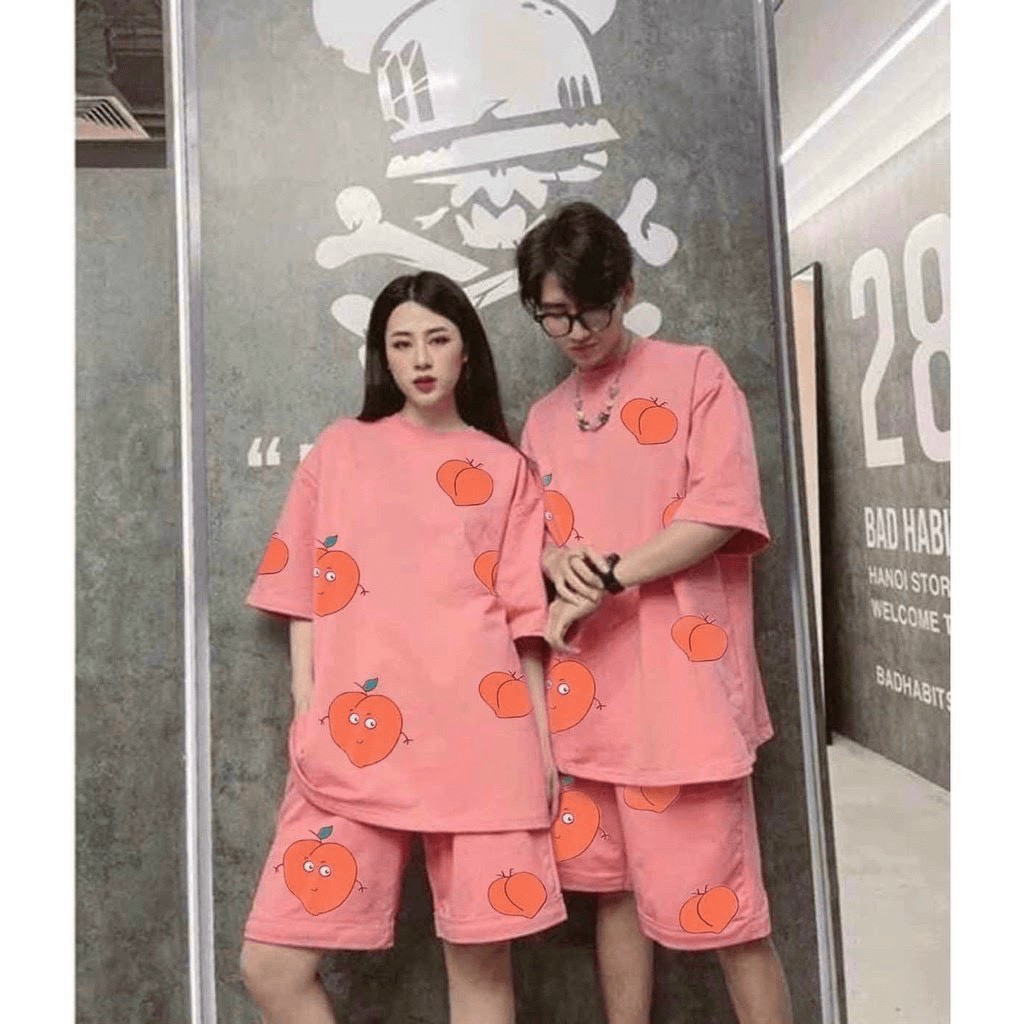 SÉT BỘ NỮ MẶC NHÀ FOM RỘNG HỌA TIẾT DÂU TAY XINH LUNG LINH