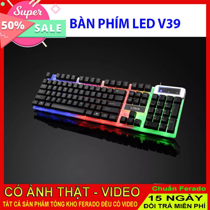 Bàn phím giả cơ led V39