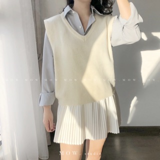 Chân váy xếp ly ngắn (Basic pleated short) made by Mow Studio