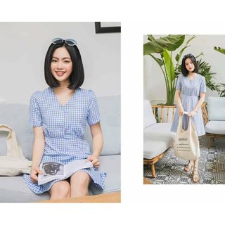 Đầm caro tiểu thư( KÈM HÌNH CHỤP THẬT)
