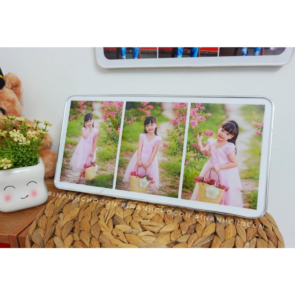 Khung ảnh để bàn tráng gương cỡ 15x30cm