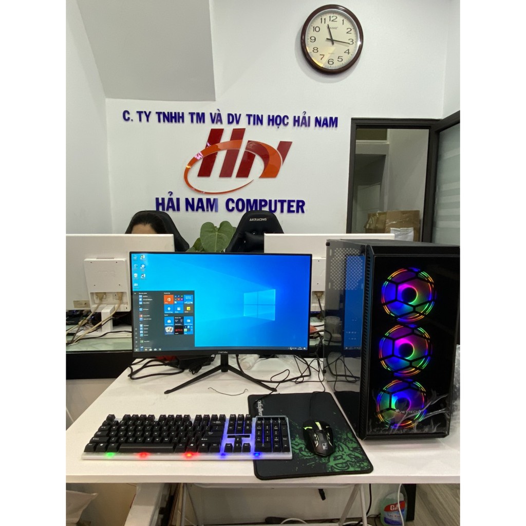 máy tính chơi game (HNC-IN4) core i3-10100/ GTX 1650 oc/ màn 24inch | BigBuy360 - bigbuy360.vn