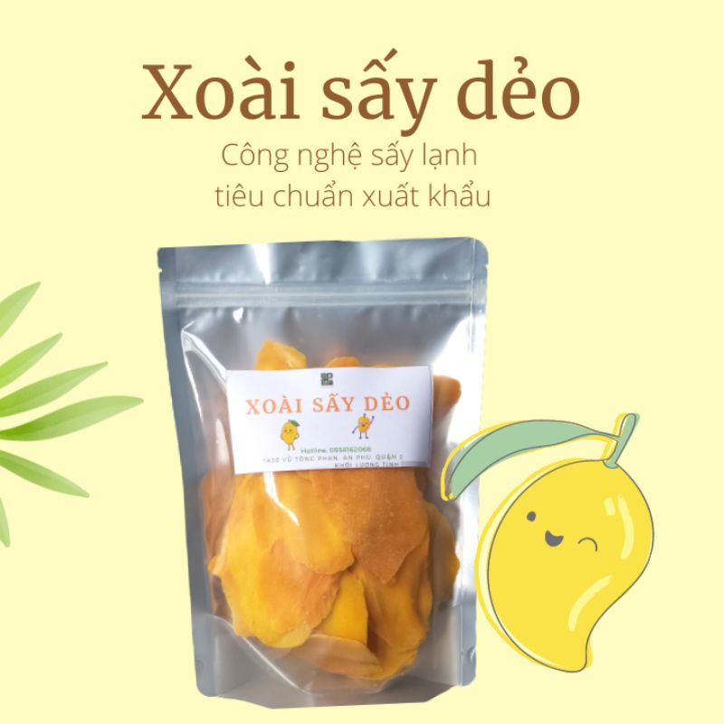 Xoài sấy dẻo không đường đặc sản Đà Lạt 500G-loại đặc biệt xuất khẩu