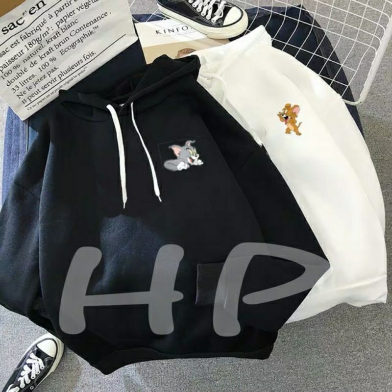 Áo hoodie mèo chuột xinh MN free sz nam nữ