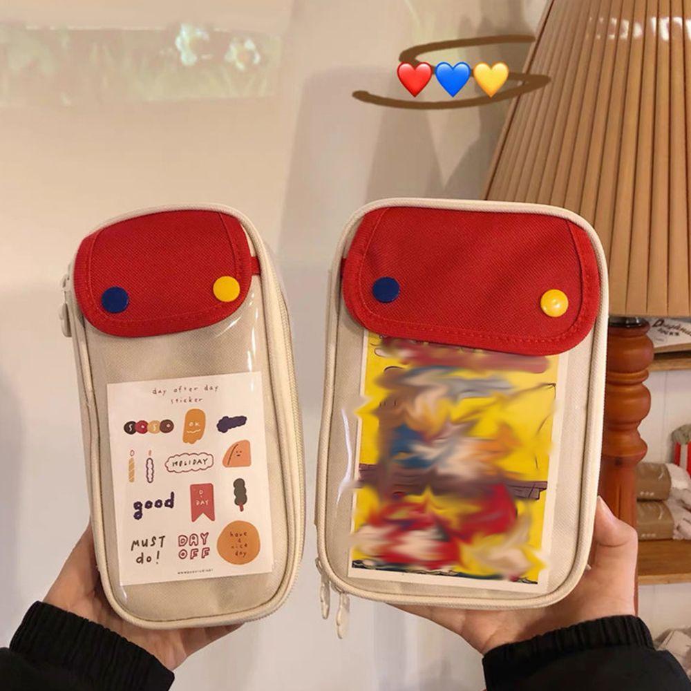 Túi Đựng Đồ Trang Điểm Đa Năng Có Khóa Kéo Thiết Kế Dễ Thương Phong Cách Hàn Quốc