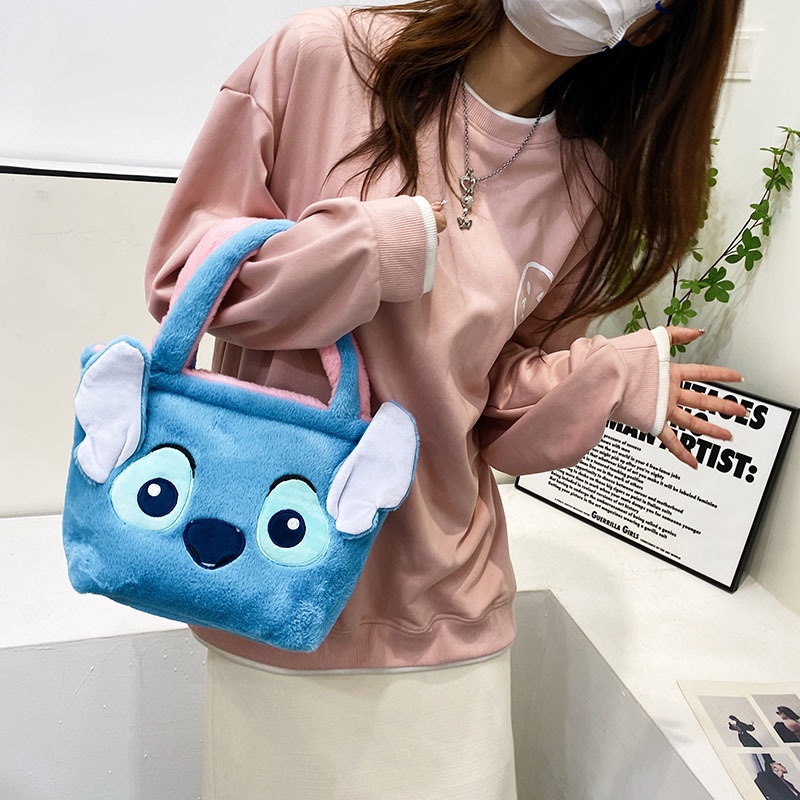 Túi Tote Đeo Vai Cỡ Lớn Kiểu Hoạt Hình Gấu Dâu Tây Nhồi Bông Dễ Thương Cho Học