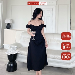 Bbstore's đầm xòe trễ vai hai dây dự tiệc sang trọng -tk646