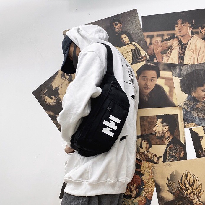 HeyMister - Túi bao tử HeyMister Black-White Bag nam nữ HM10 | BigBuy360 - bigbuy360.vn