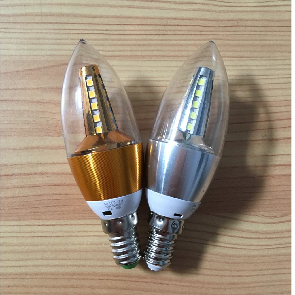 10 Bóng đèn Led nến 5w quả nhót đuôi E27 sáng trắng Posson LCP-5E27