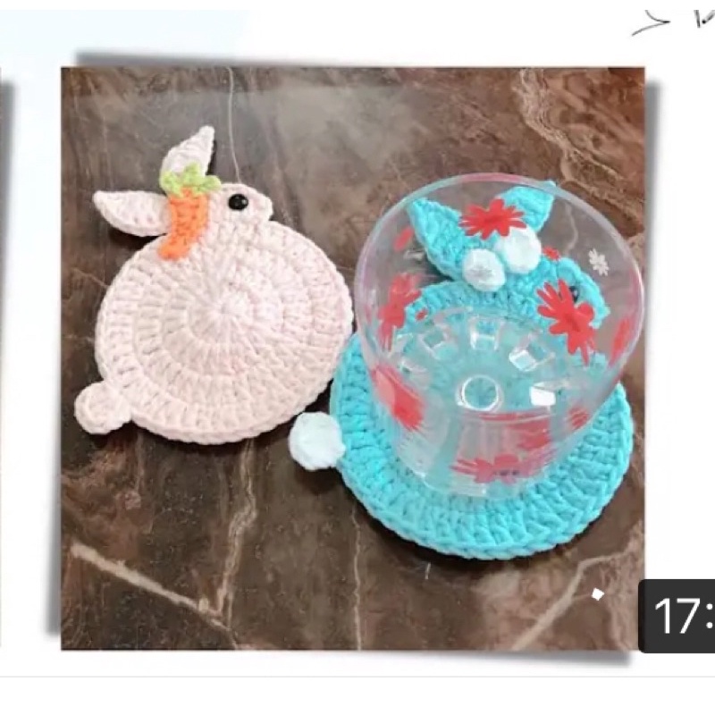 Lót ly handmade hoặc trang trí bàn