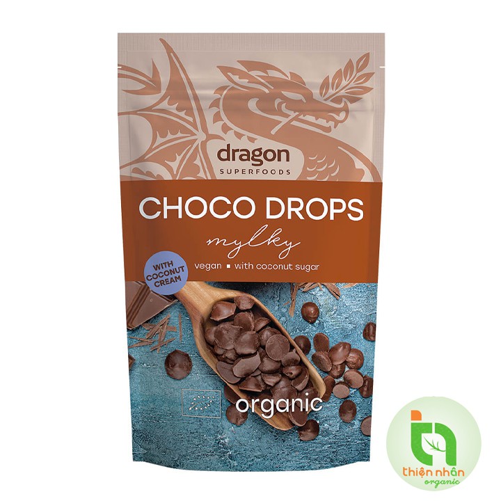 Hạt chocolate trắng/ sữa/ đen hữu cơ Dragon Superfoods 250g - white/ mylky/ dark Choco Drops