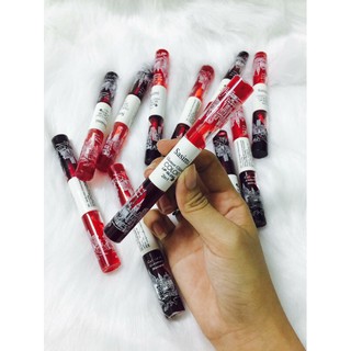 Son tint nước 2 đầu 2 màu Đỏ tươi và đỏ cherry ( Hàng chính hãng )