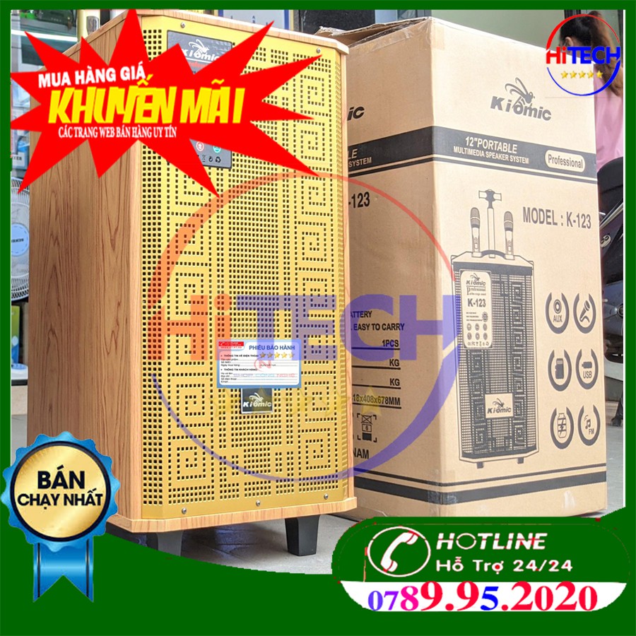 Loa kéo KIOMIC K123 BASS 3 TẤC CÔNG SUẤT 300W CHÍNH HÃNG