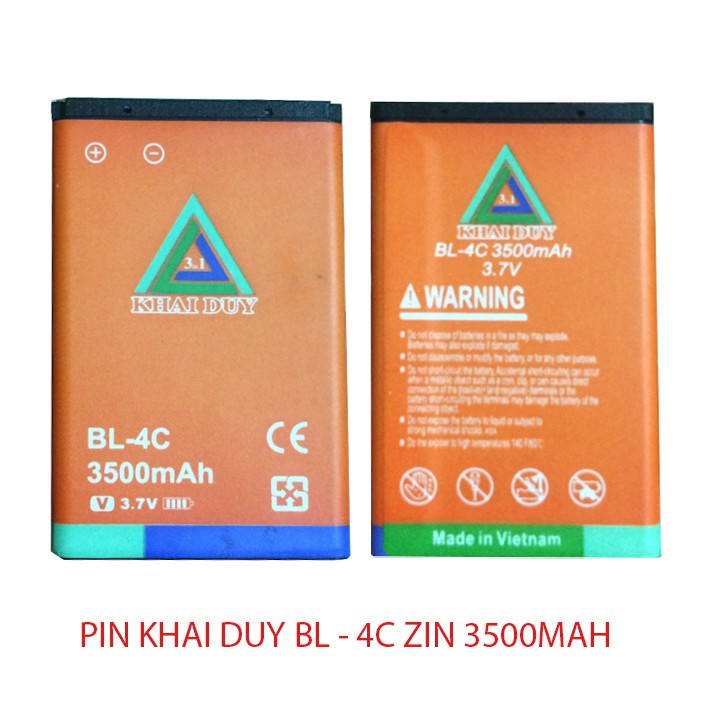Pin BL 4c Dung Lượng 3500mah Chính Hãng Khai Duy Dùng 5 Ngày Trở Lên