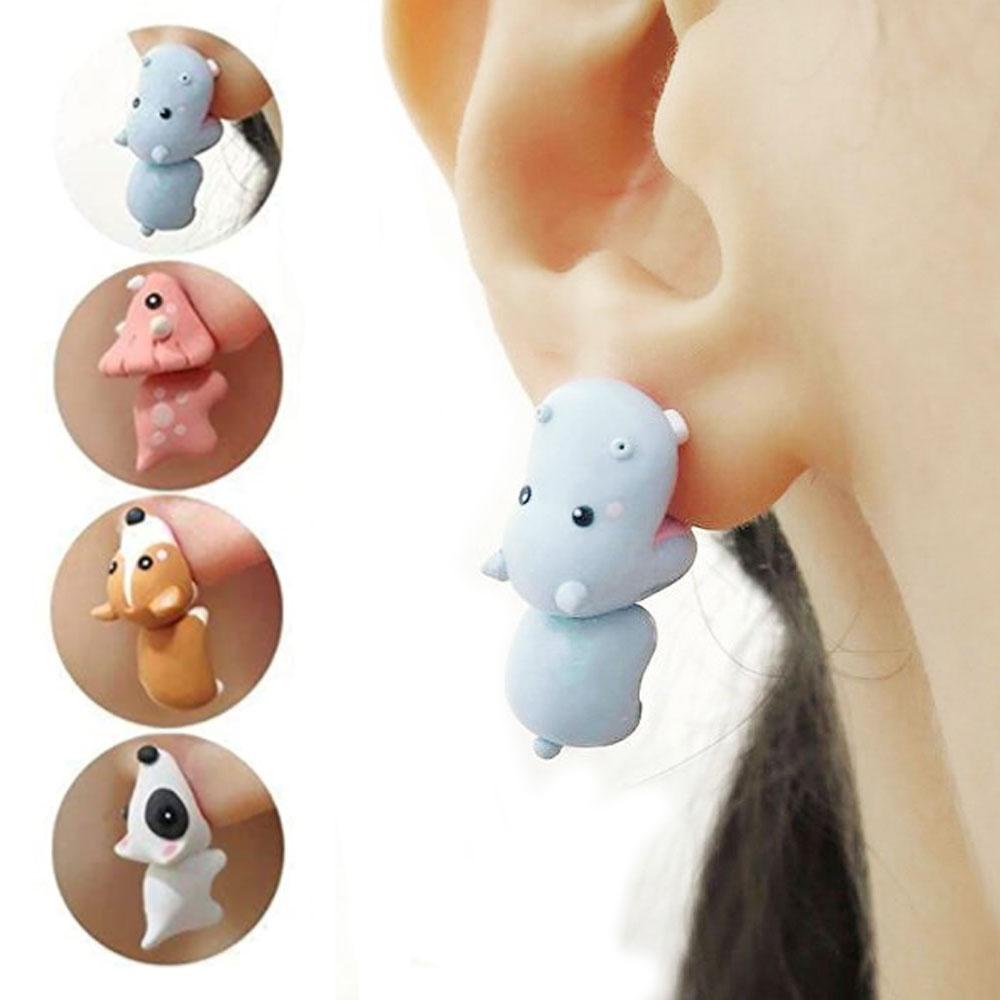 EUTUS Bông Tai Đất Sét Hình Động Vật Sang Trọng Dành Cho Nữ