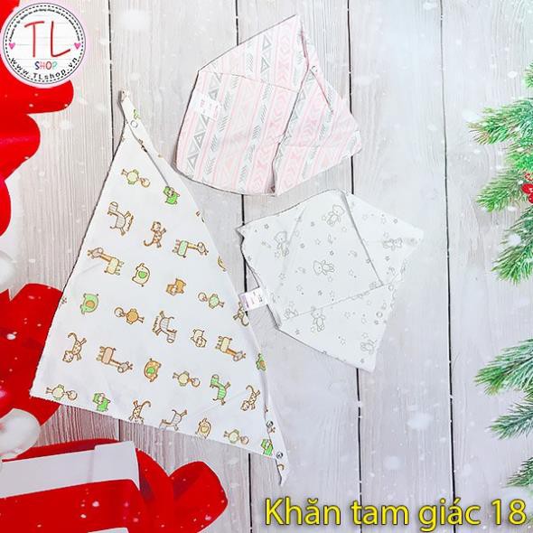 Combo 3 khăn tam giác cho bé - Khăn yếm tam giác cho bé