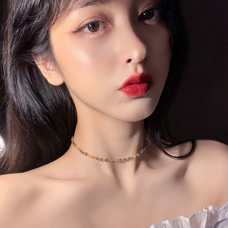 Dây Chuyền Màu Sắc 19886 Thiết Kế Đơn Giản Xinh Xắn Thời Trang