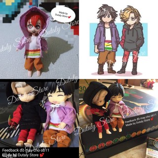 Ob11 - set 34 cosplay Hino Eiji trong Kamen Rider OOO dành cho búp bê ob11, ddf, nendoll, UFdoll, ymy