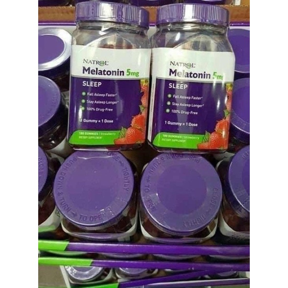 Bill Mỹ Kẹo dẻo giúp ngủ ngon Melatonin 5mg của Natrol Gum