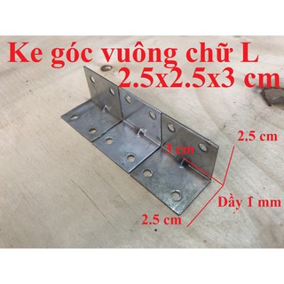 10 con Ke góc vuông chữ L bản rộng 3cm