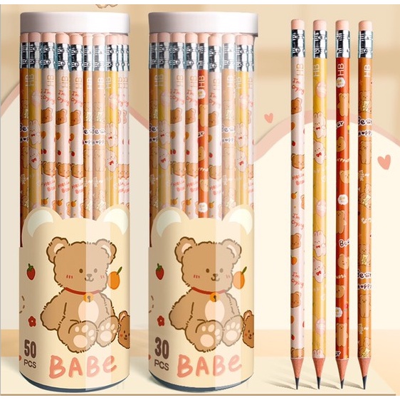 Hộp 12+50 Bút Chì Cute 2B Siêu Nét Vẽ Mỹ Thuật Làm Bài Kiểm Tra Nhạy Với Máy Chấm Thi An Toàn Với Người Sử Dụng