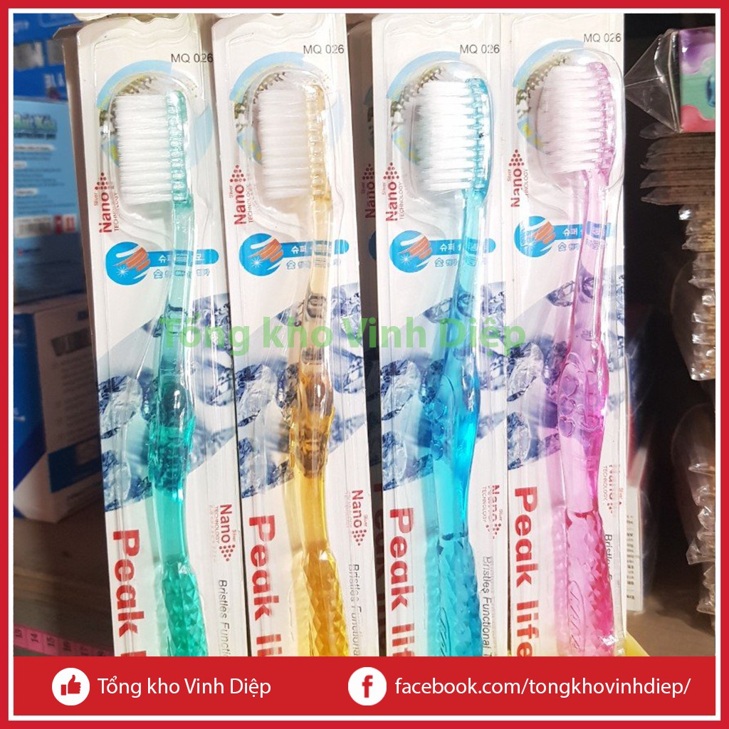 Bàn chải đánh răng Hàn Quốc cán trong loại lông mềm, bền, đẹp