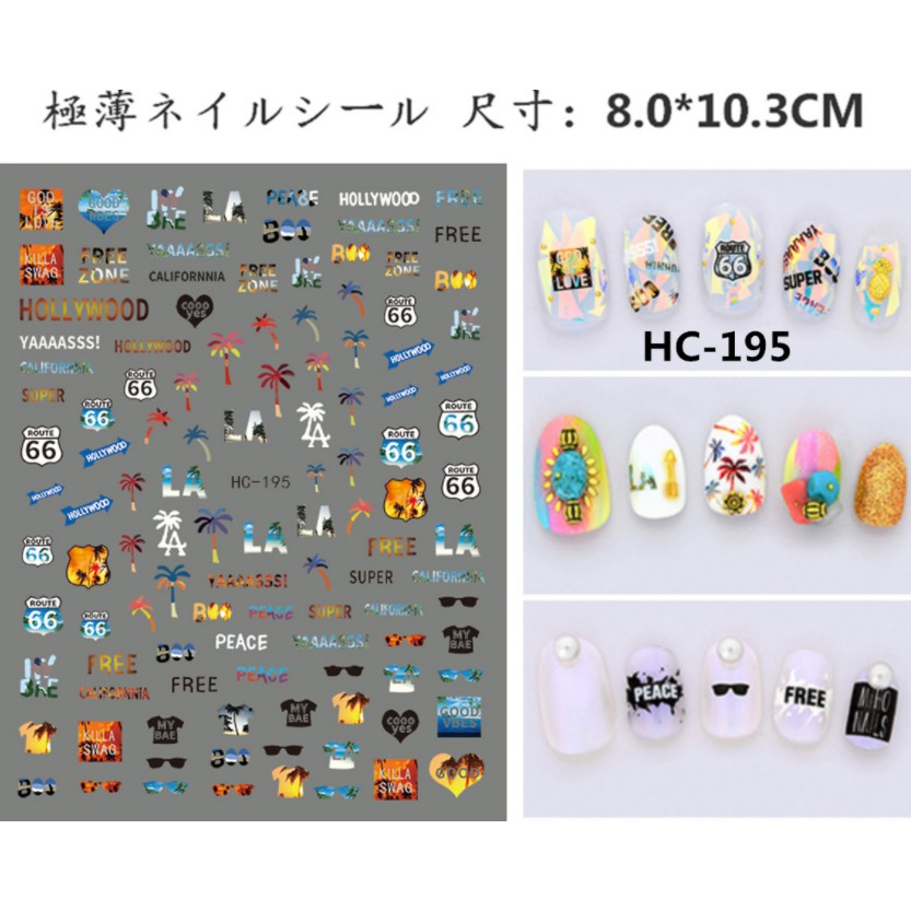 STICKER DÁN MÓNG CHỦ ĐỀ BIỂN . BIKINI