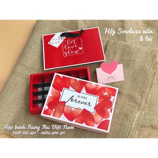[Set 10] hộp đựng socola (chocolate) 24 viên