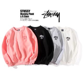 Stussy logo Nhỏ Thêu Áo Lông Cừu Ấm Áo Hoodie Áo Hoodie Dài Tay Áo Hoodie Áo Hoodie Cotton Nguyên Chất Chui Đầu Hồ