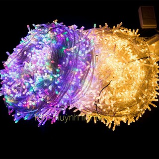 (Cắm điện 80m) Bộ dây đèn led nhiều màu sắc trang trí ngoài trời