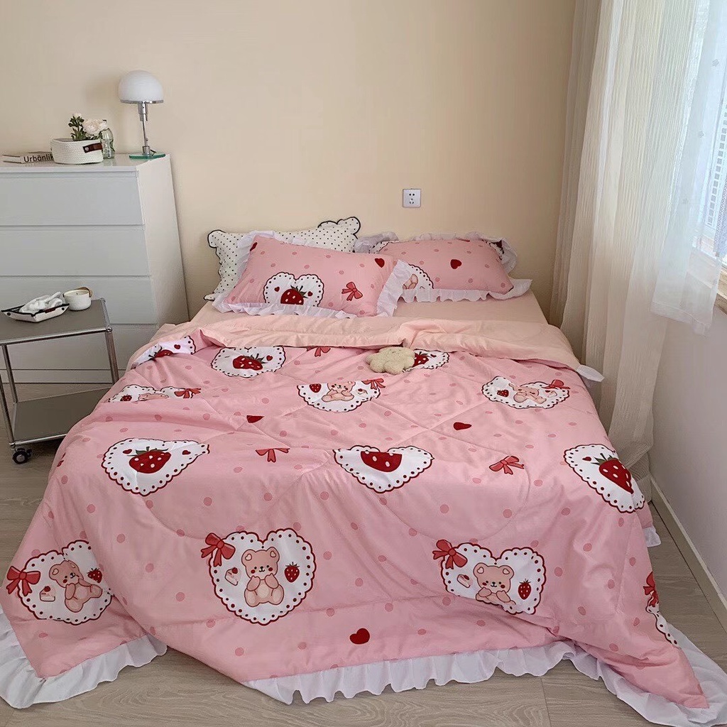 ⚡️ Trọn bộ chăn ga gối Đũi bèo chăn trần cao câp