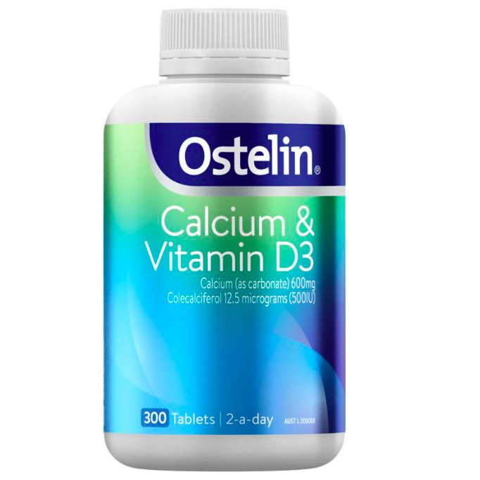 Ostelin Calcium & Vitamin D3 - Calcium & Vitamin D - 300 Tablets Exclusive Size