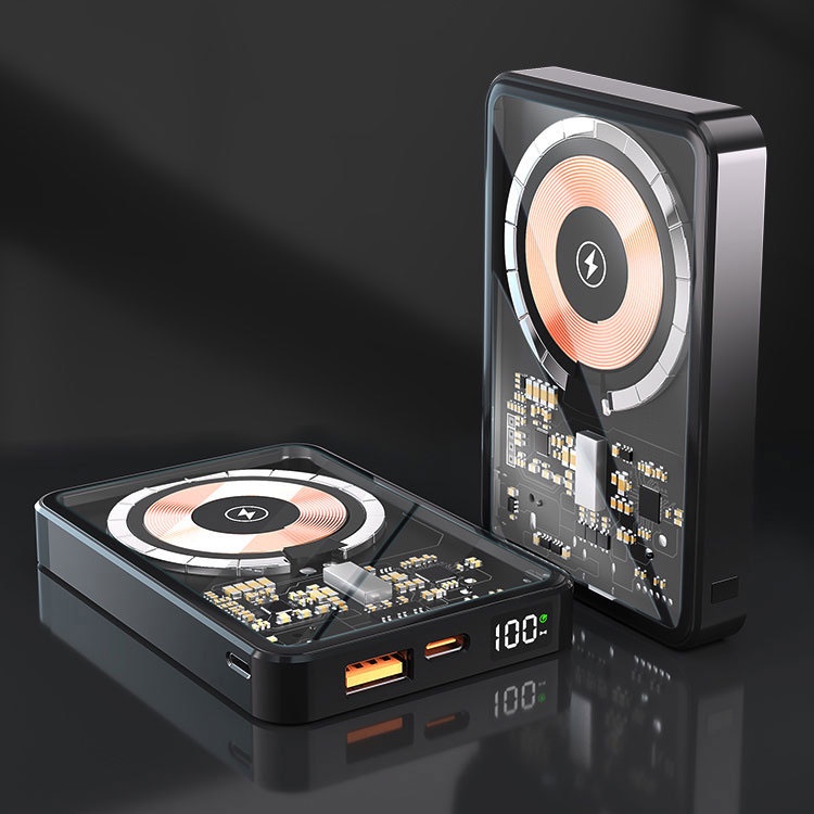 Pin dự phòng không dây 15W sạc nhanh 22.5W 10000mAh trong suốt T10