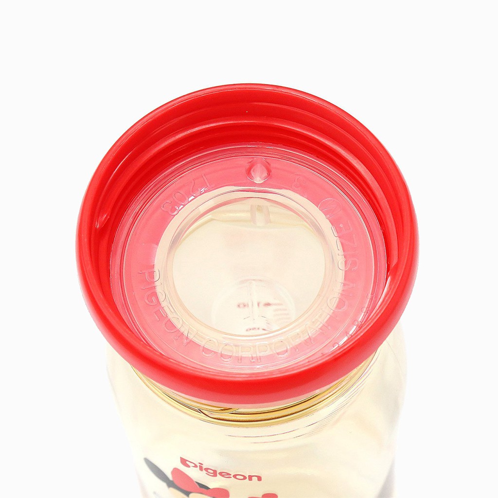 Bình Sữa Pigeon Nội Địa Cổ Rộng Màu Đỏ 240ml