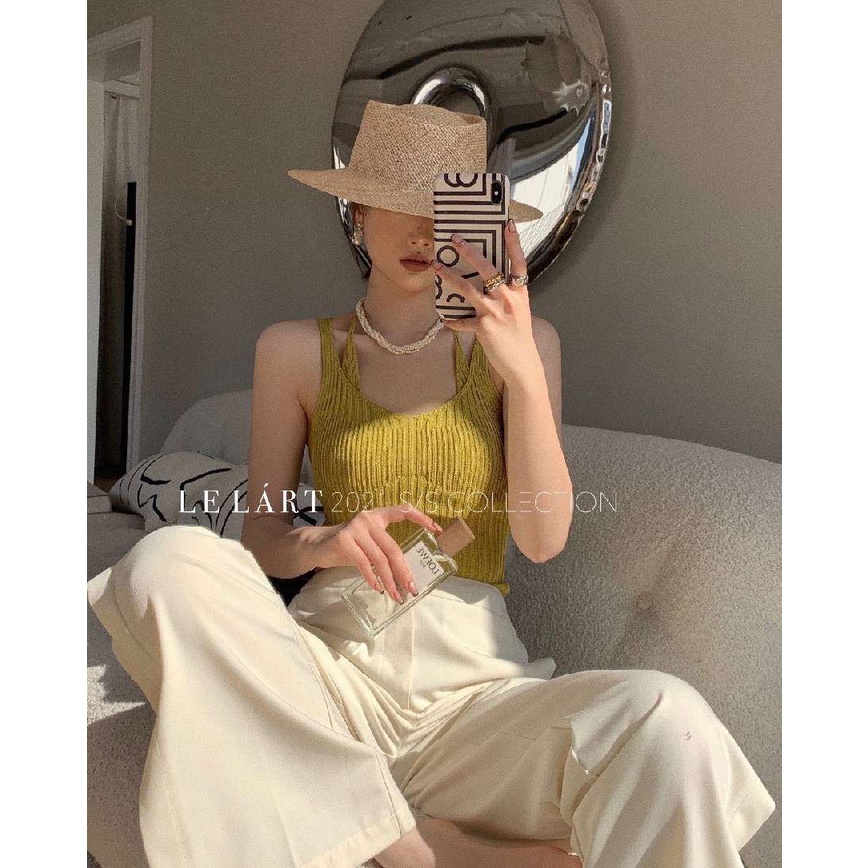 Áo Dệt Kim Hai Dây Dáng Ôm Dễ Phối Đồ Thời Trang Hàn Quốc