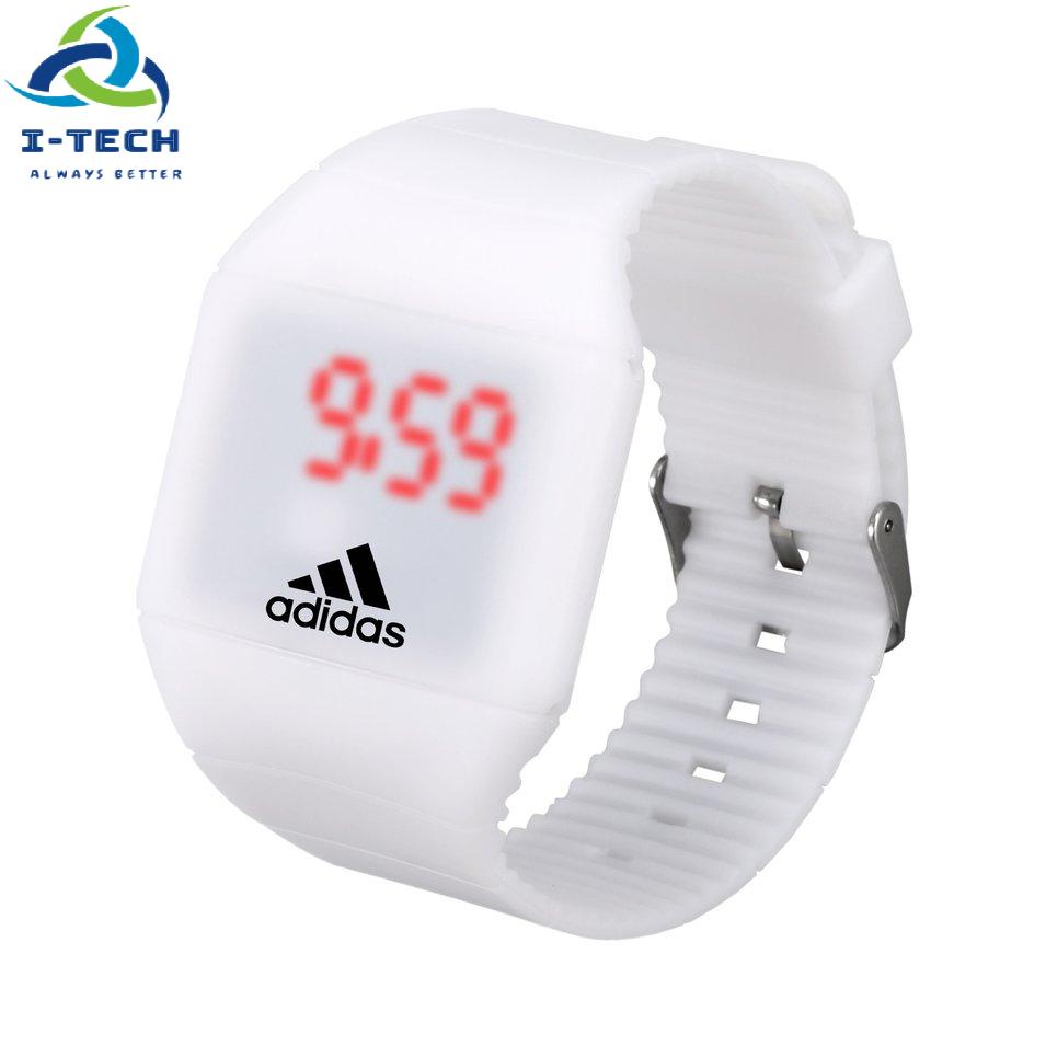 ⚡Khuyến mại⚡Led Digital Watch Electronic Watch Leisure Sports Watch 24-hour Indicator LED Square Screen Students Watch