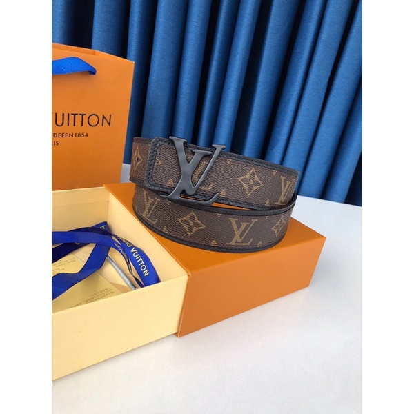 Thắt lưng da, belt da Bò LV Louis Vuitton họa tiết monogram cao cấp