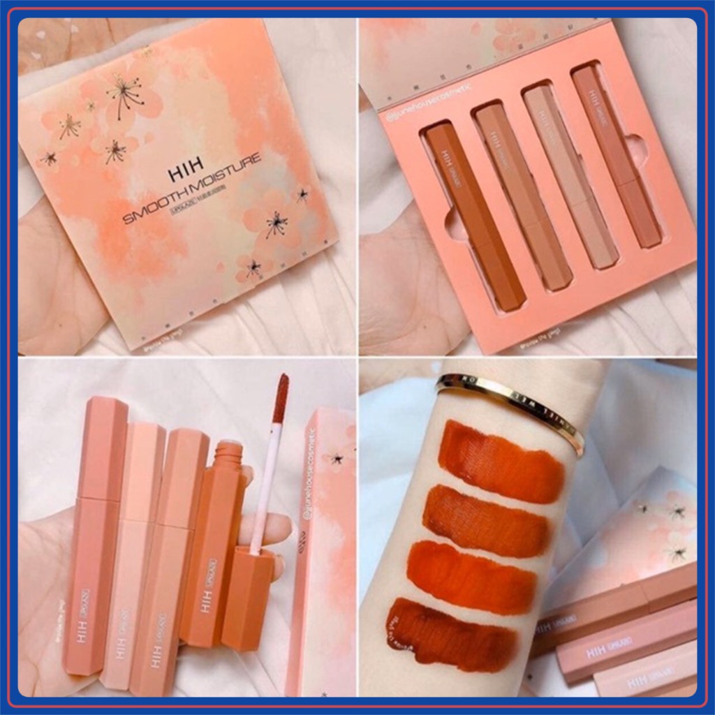 Set Son 4 CÂY HIH SMOOTH MOISTURE Siêu LÌ, No.1221 | BigBuy360 - bigbuy360.vn