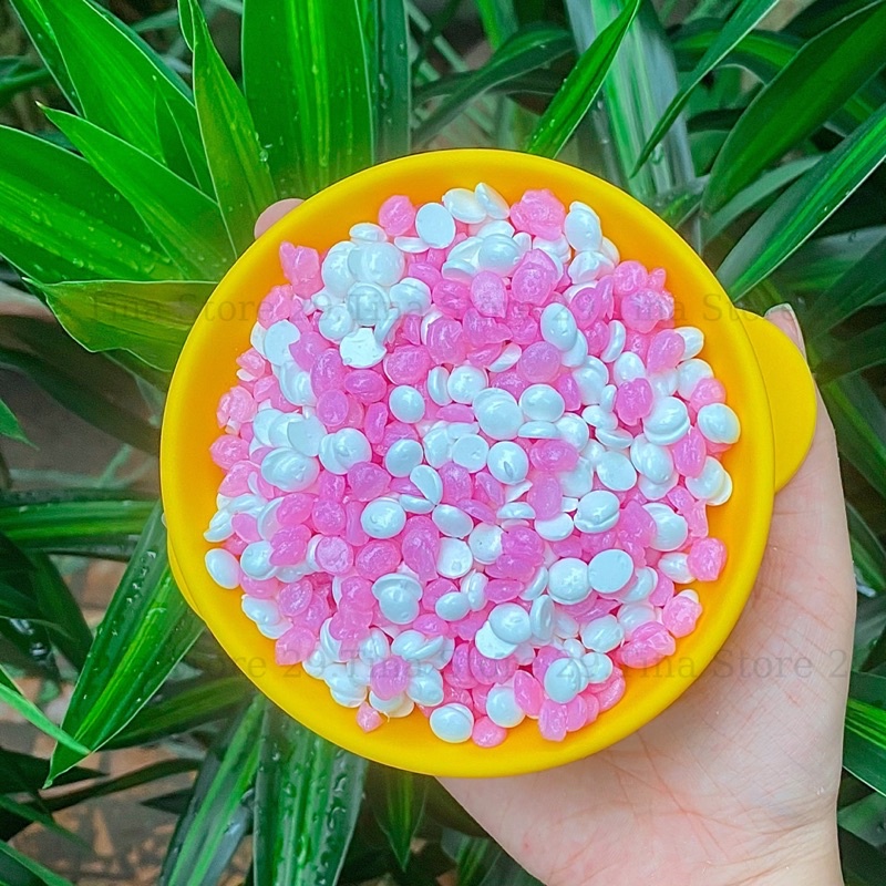 Sáp wax lông màu nhũ mix dừa cao cấp giúp triệt lông nách,râu,bikini,tay chân kèm quà tặng.tinastore29