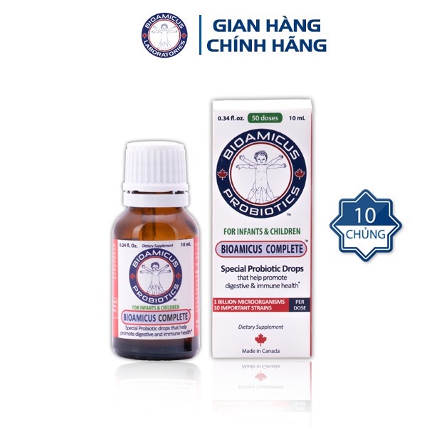 Men Vi Sinh 10 Chủng BioAmicus Complete 10ml-Hàng Chính Hãng