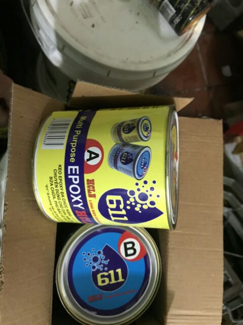 Keo đa chức năng epoxy multi purpose HCLB 611 bộ 300g chuyên dán đá , kim loại, gỗ, bê tông, sành sứ....