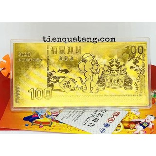 Tiền Con Chuột Macao 100 Mạ Vàng Plastic 2020 ( Mẫu 2 )