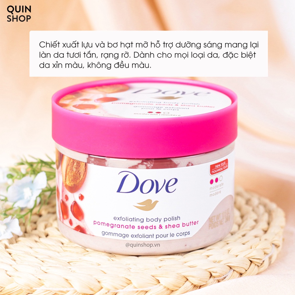 Tẩy Da Chết Toàn Thân Dove Creme Dusch Peeling, Exfoliating Body Polish