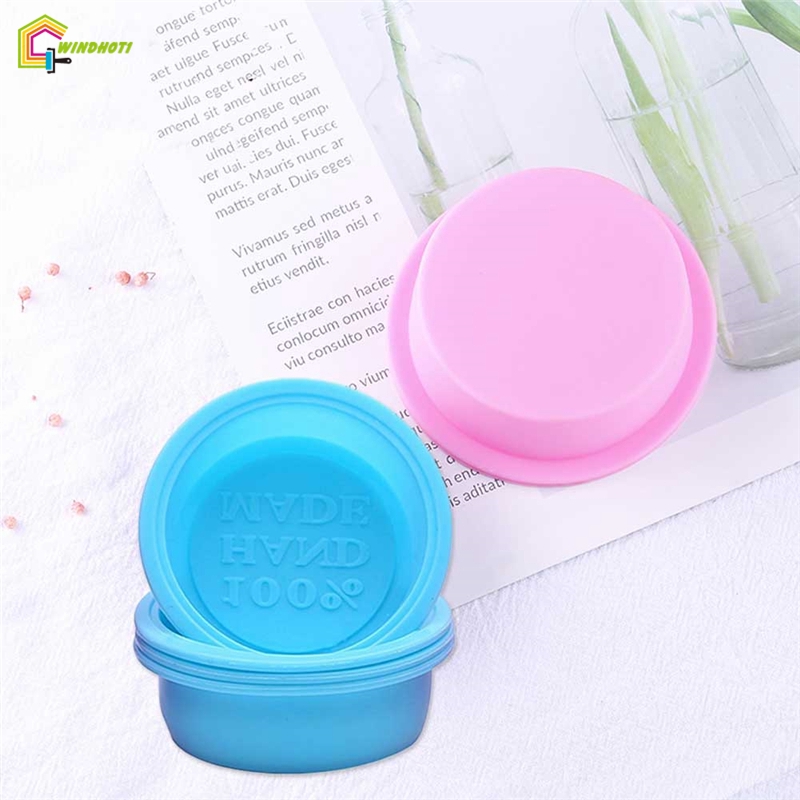 🌈HN 7cm Màu sắc ngẫu nhiên Bánh Silicone Hình dạng tròn Bếp nướng DIY tráng miệng làm khuôn